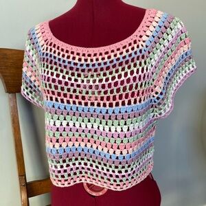 Colorful Crochet Women's Crop Top